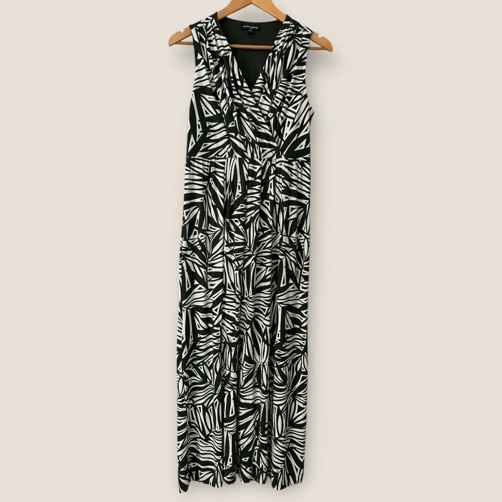 Mario Serrani Green Patterned Maxi Dress